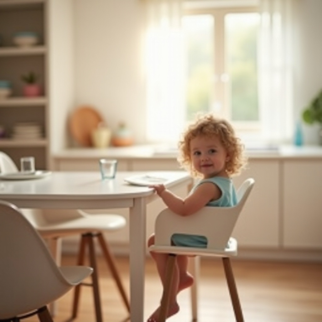 كم من الوقت يمكن للطفل الجلوس في كرسي مرتفع
