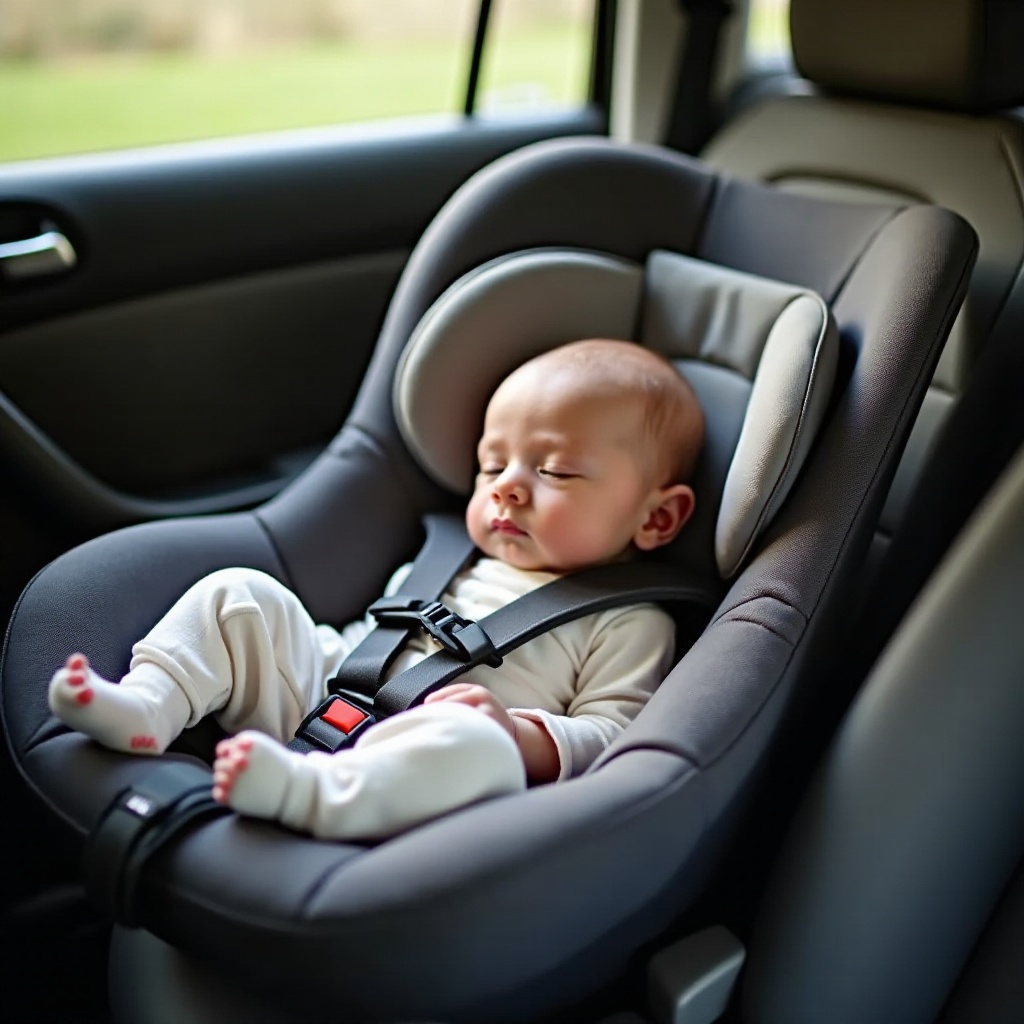 cómo poner a un recién nacido en el asiento del coche
