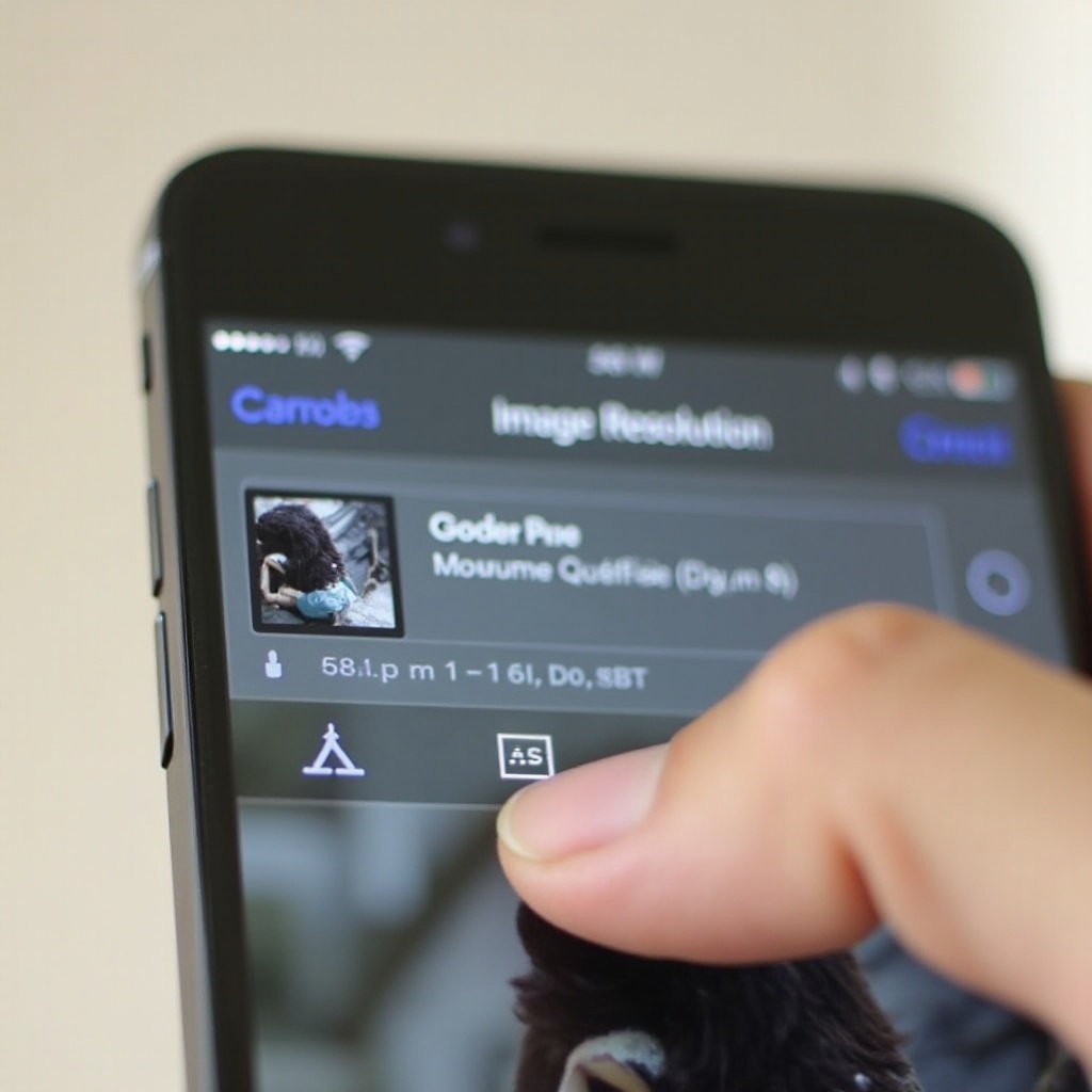 cómo comprobar la resolución de una imagen en iPhone