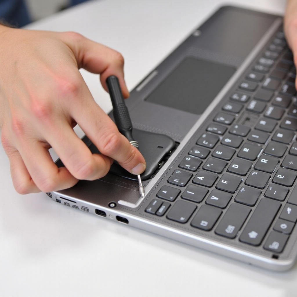 cómo quitar un teclado de portátil