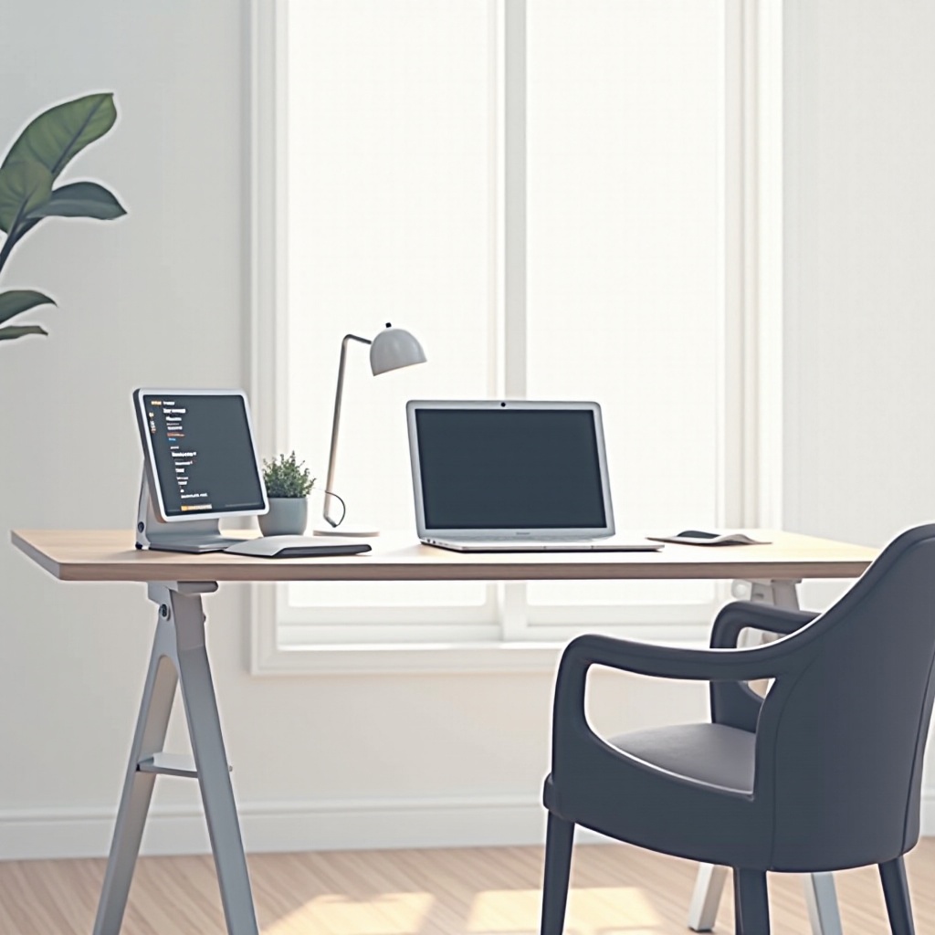 configuración de escritorio y laptop