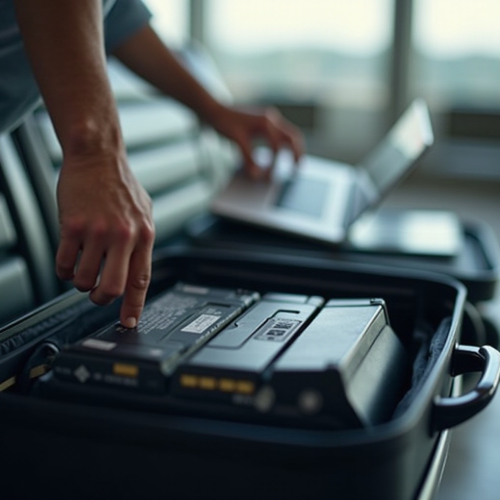 هل يمكنني إحضار بطاريتين للكمبيوتر المحمول على الطائرات