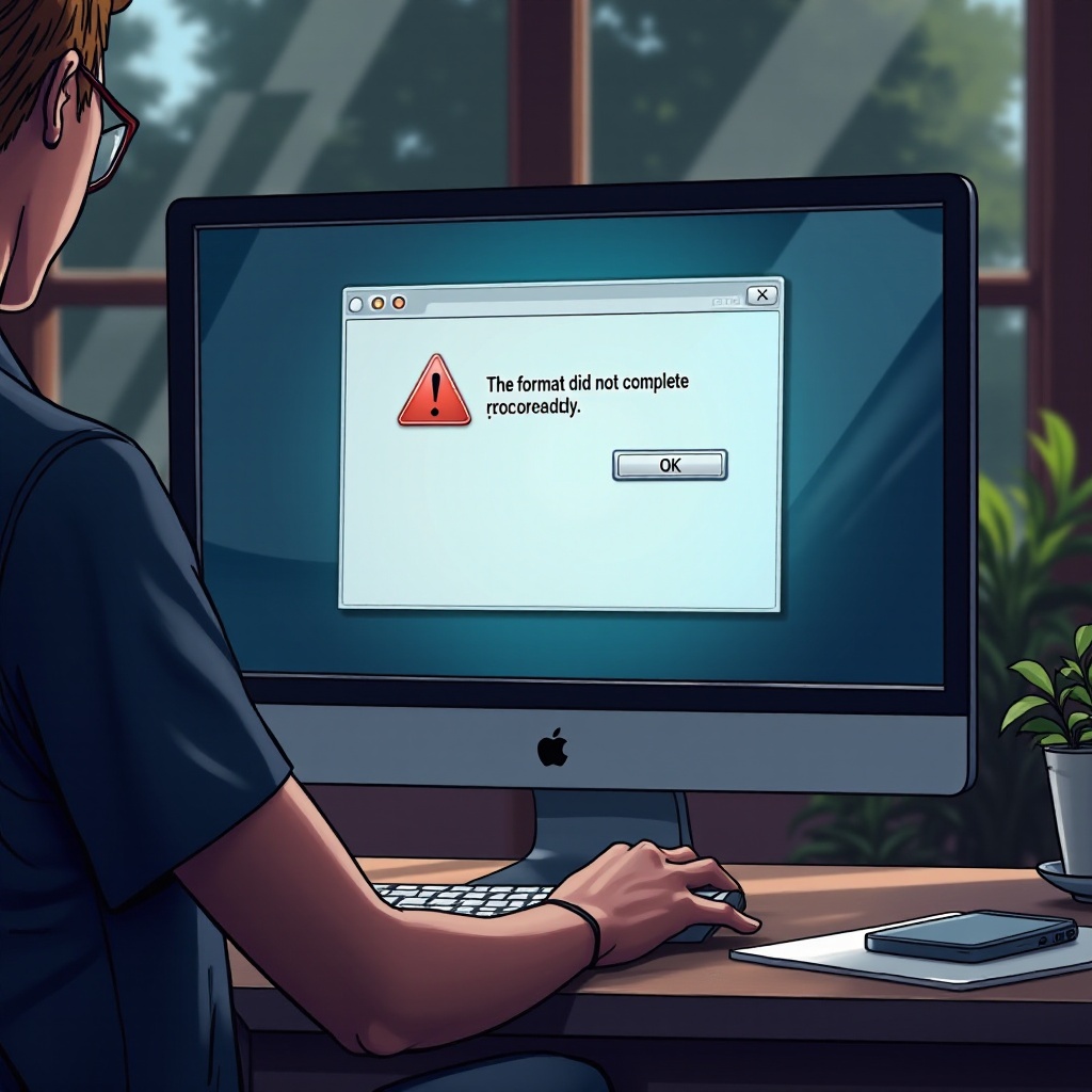 el formato no se completó con éxito